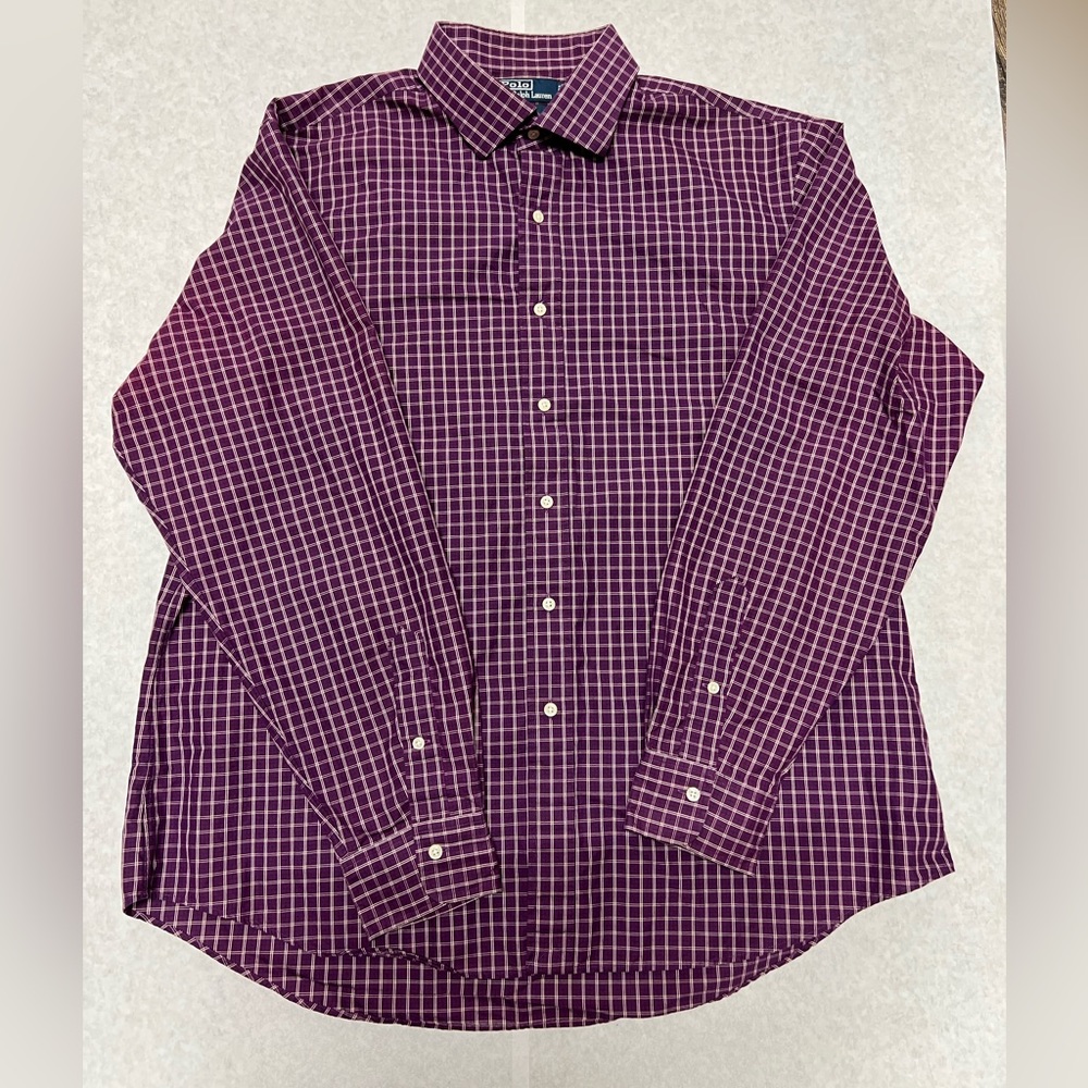 Polo by Ralph Lauren Regent Dress Shirt Men's Custom Fit XXL